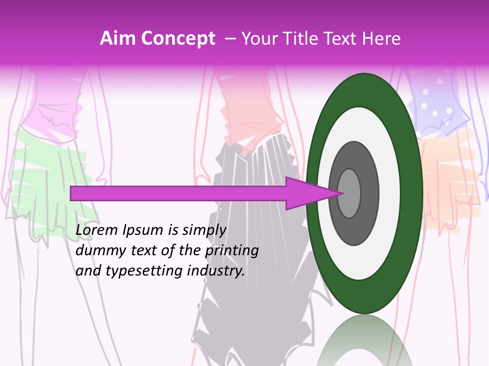 A Group Of Women In Dresses On A Runway PowerPoint Template