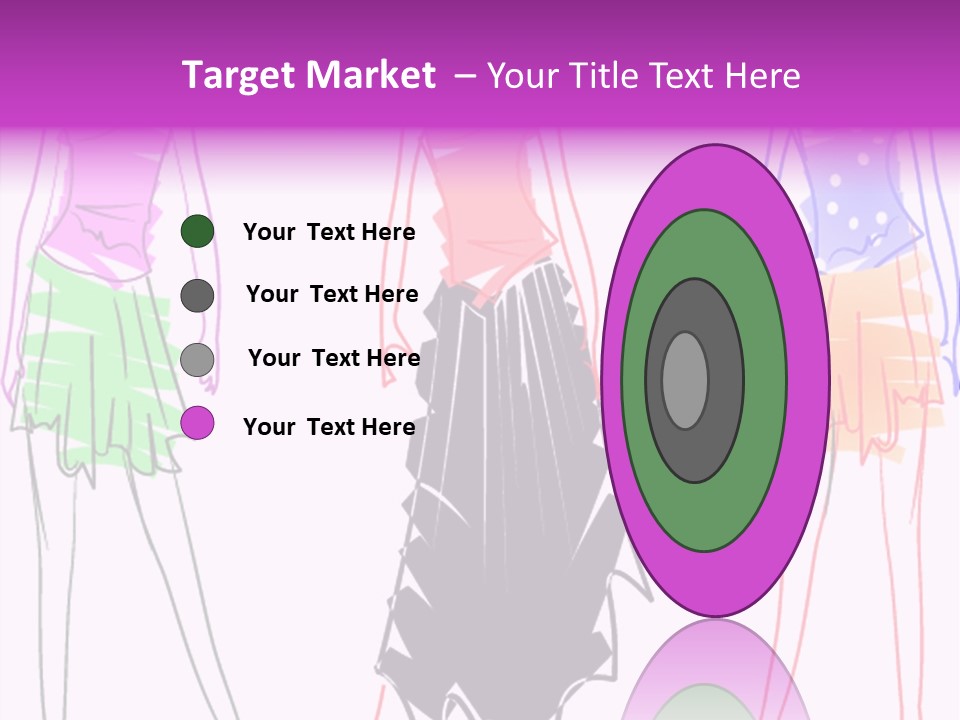 A Group Of Women In Dresses On A Runway PowerPoint Template