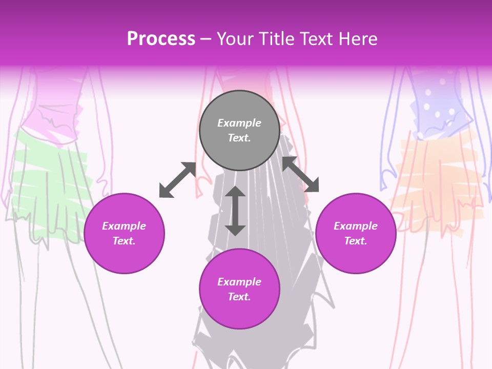 A Group Of Women In Dresses On A Runway PowerPoint Template