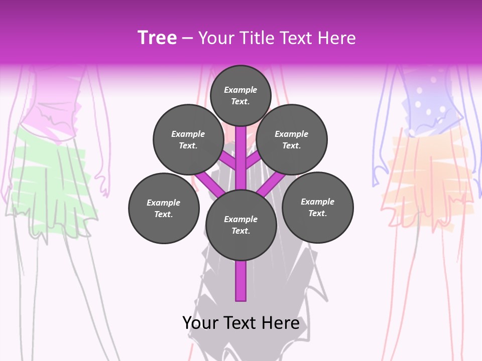 A Group Of Women In Dresses On A Runway PowerPoint Template