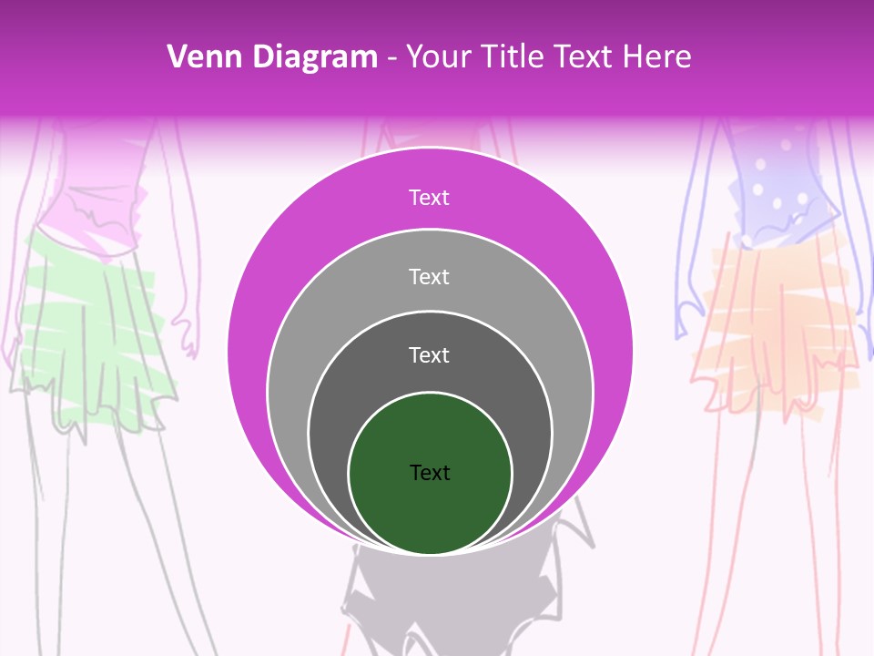 A Group Of Women In Dresses On A Runway PowerPoint Template