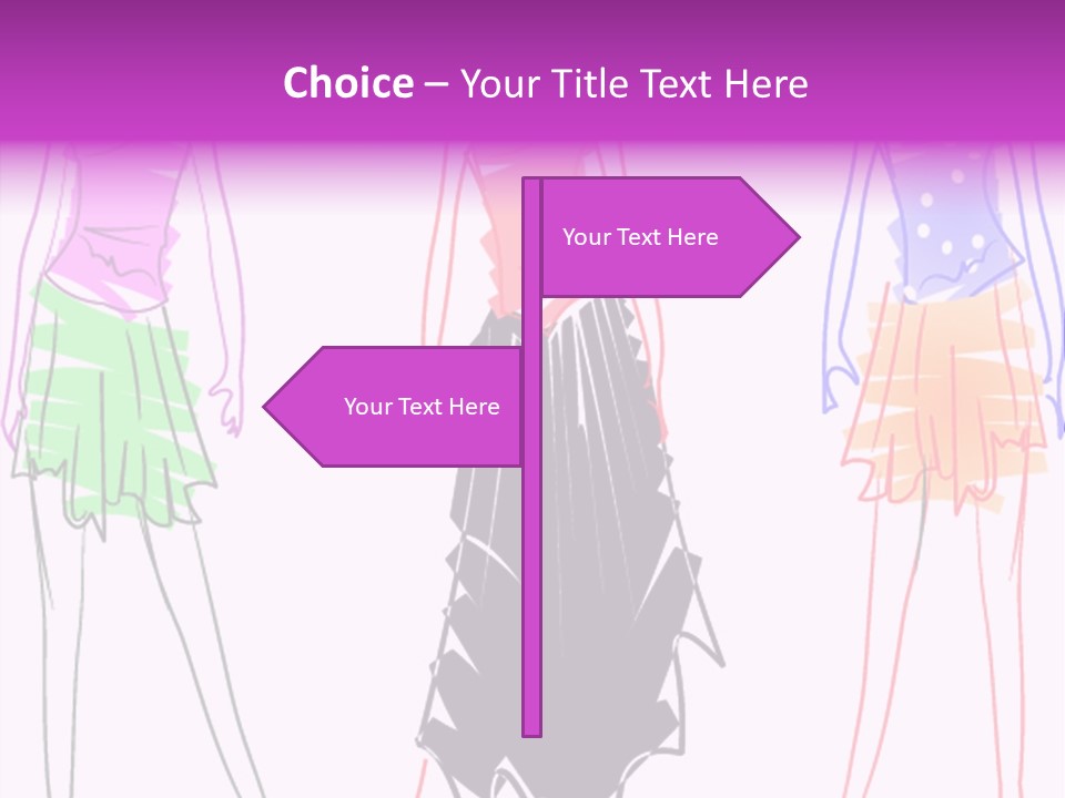 A Group Of Women In Dresses On A Runway PowerPoint Template