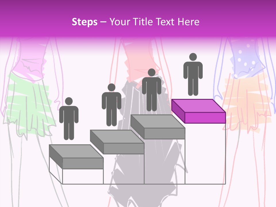 A Group Of Women In Dresses On A Runway PowerPoint Template