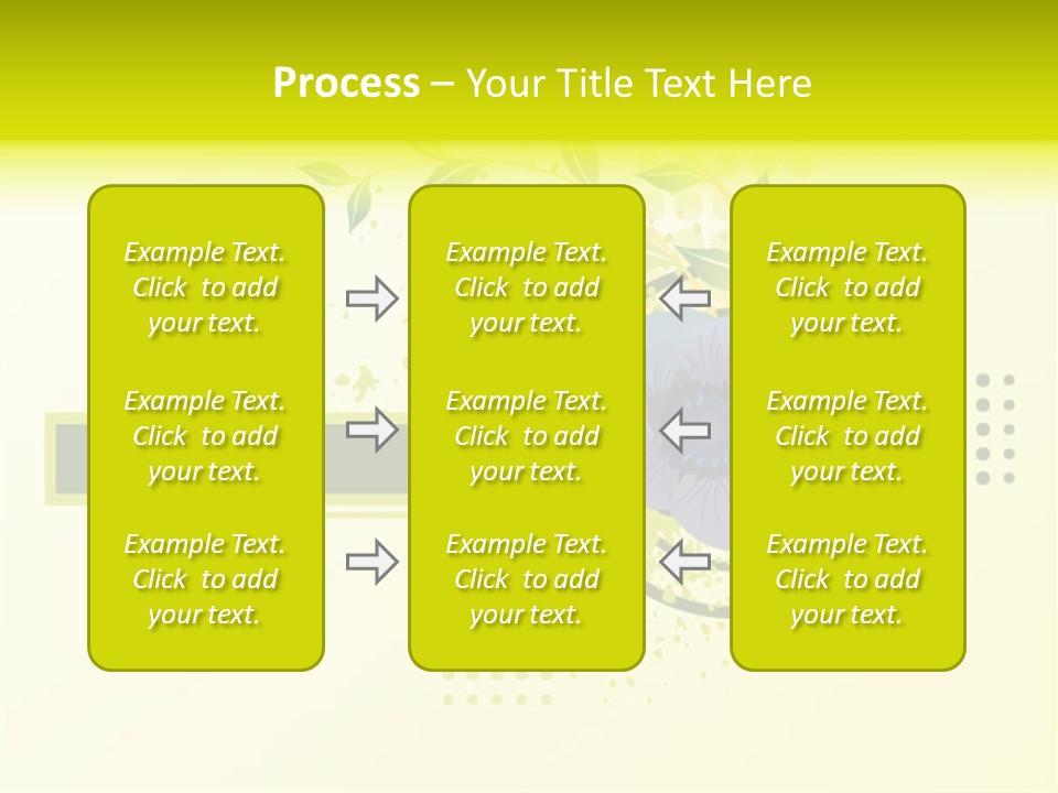 A Blue Flower On A Green And White Background PowerPoint Template