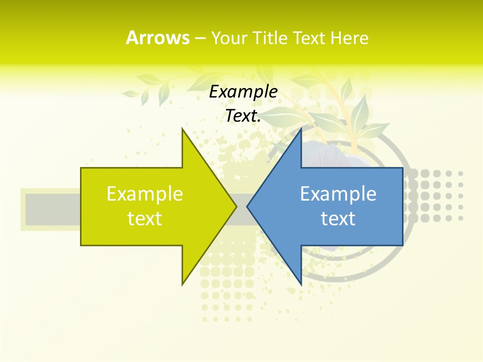 A Blue Flower On A Green And White Background PowerPoint Template