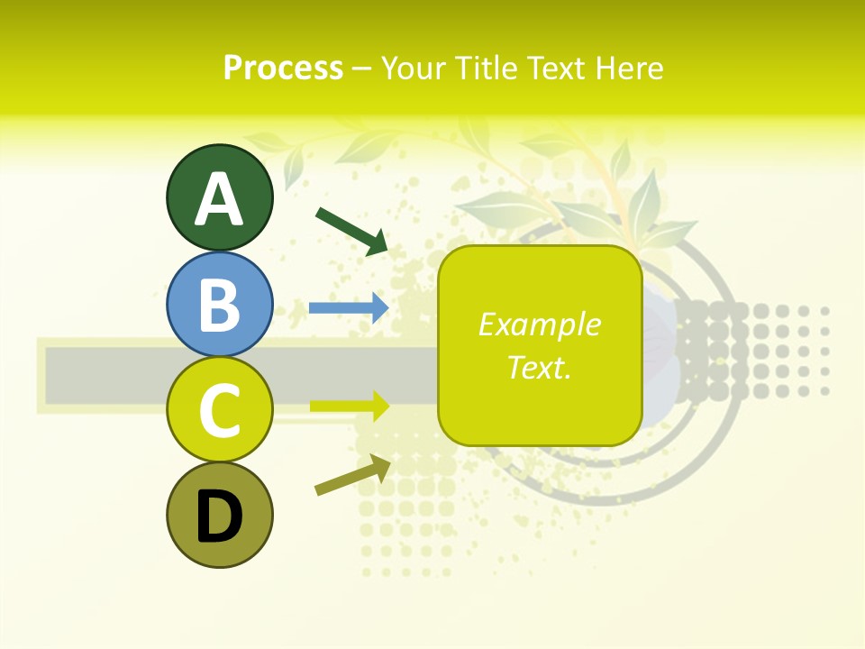 A Blue Flower On A Green And White Background PowerPoint Template