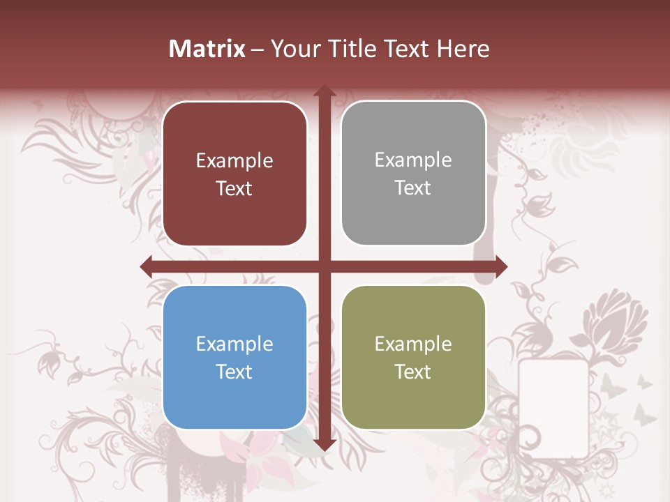 A Red And White Floral Powerpoint Presentation PowerPoint Template