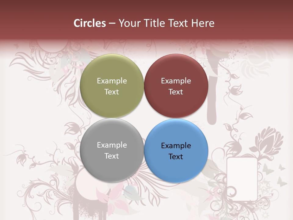 A Red And White Floral Powerpoint Presentation PowerPoint Template