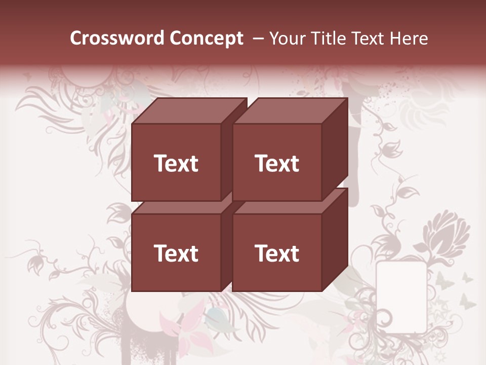 A Red And White Floral Powerpoint Presentation PowerPoint Template