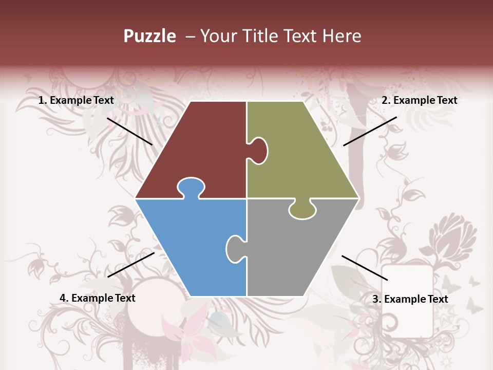 A Red And White Floral Powerpoint Presentation PowerPoint Template