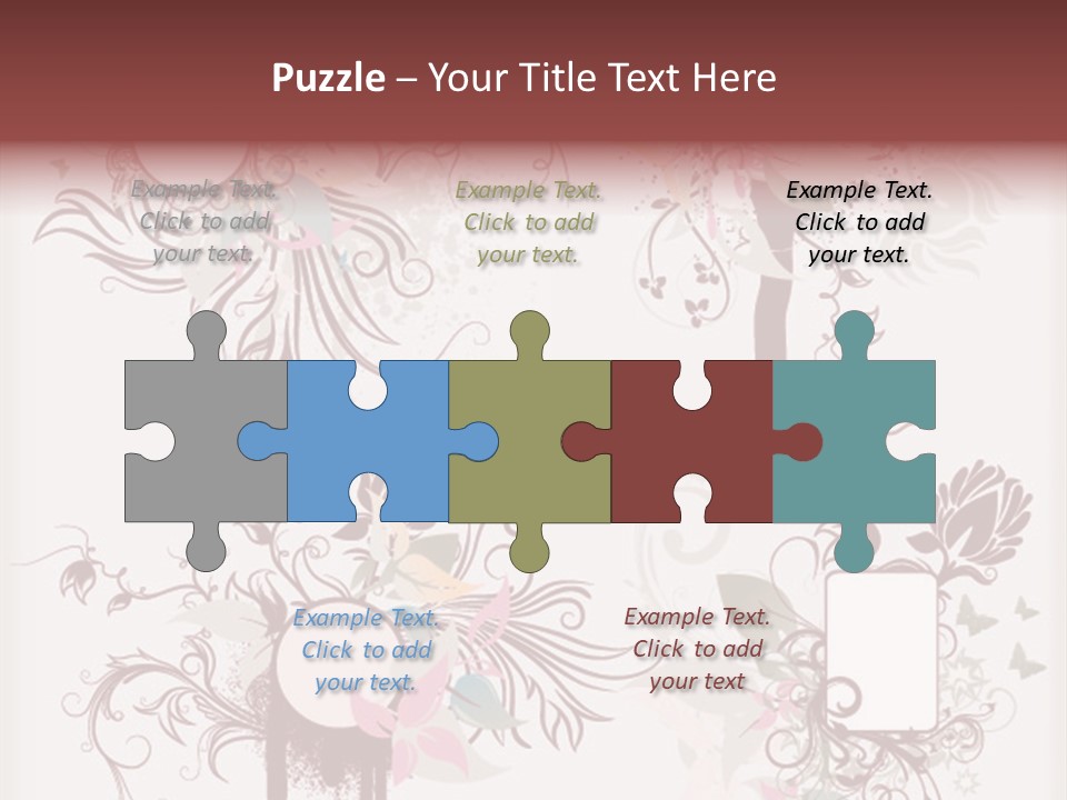 A Red And White Floral Powerpoint Presentation PowerPoint Template