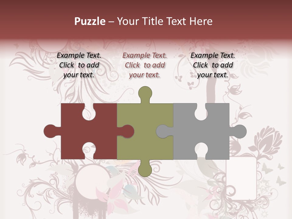 A Red And White Floral Powerpoint Presentation PowerPoint Template