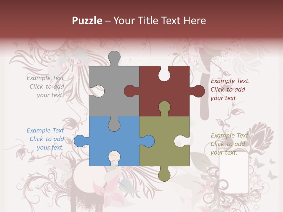 A Red And White Floral Powerpoint Presentation PowerPoint Template