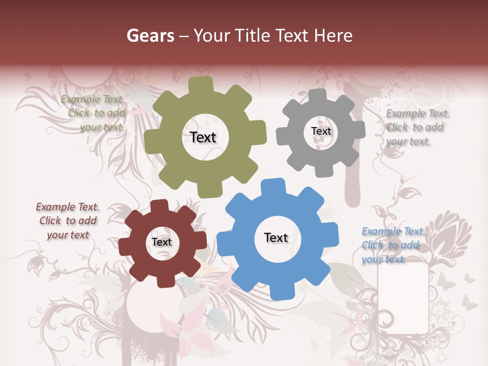 A Red And White Floral Powerpoint Presentation PowerPoint Template