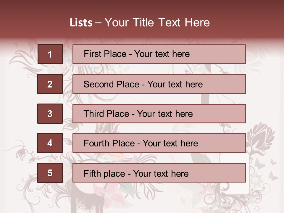 A Red And White Floral Powerpoint Presentation PowerPoint Template