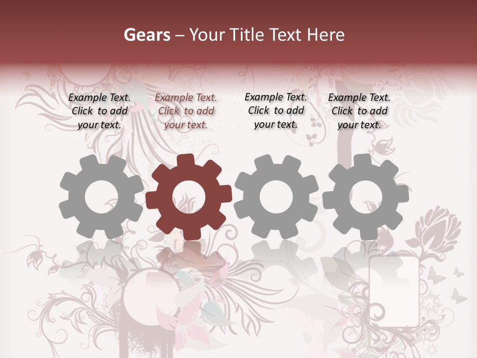 A Red And White Floral Powerpoint Presentation PowerPoint Template