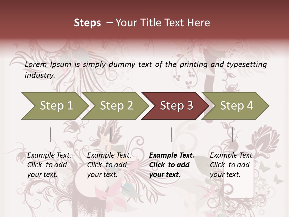 A Red And White Floral Powerpoint Presentation PowerPoint Template
