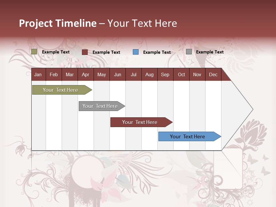 A Red And White Floral Powerpoint Presentation PowerPoint Template