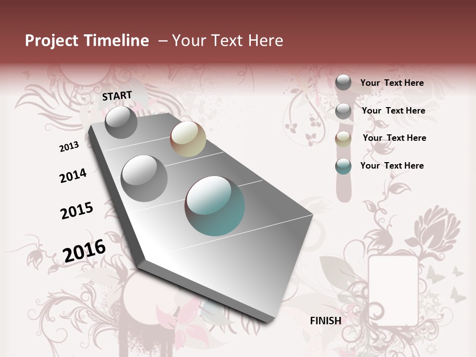 A Red And White Floral Powerpoint Presentation PowerPoint Template