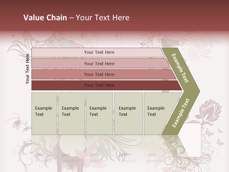 A Red And White Floral Powerpoint Presentation PowerPoint Template