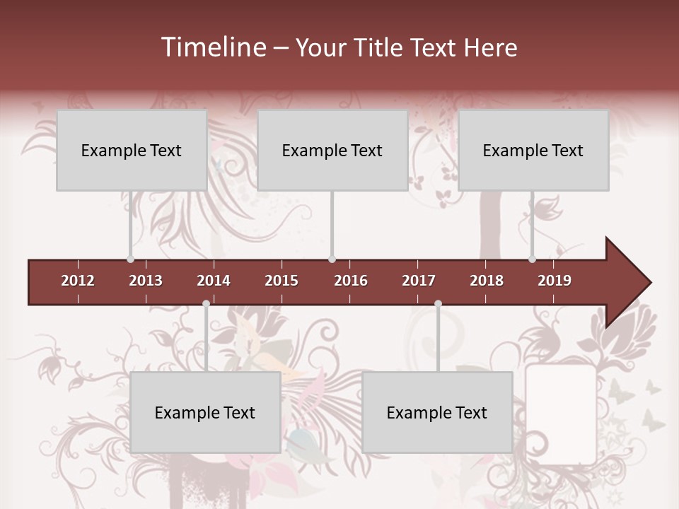 A Red And White Floral Powerpoint Presentation PowerPoint Template
