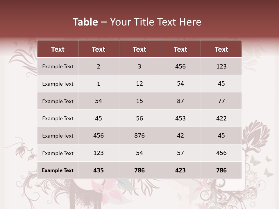 A Red And White Floral Powerpoint Presentation PowerPoint Template