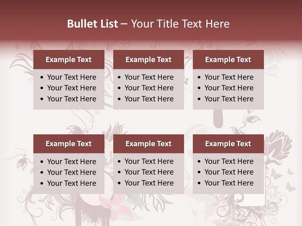 A Red And White Floral Powerpoint Presentation PowerPoint Template