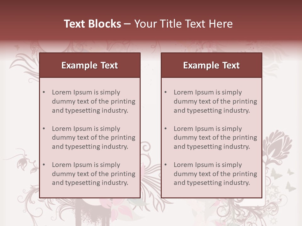 A Red And White Floral Powerpoint Presentation PowerPoint Template