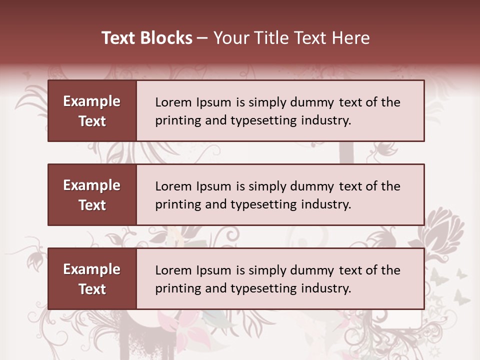 A Red And White Floral Powerpoint Presentation PowerPoint Template