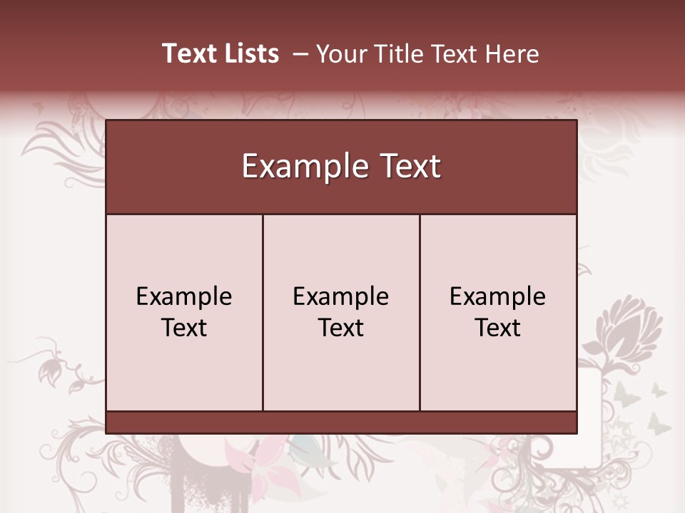 A Red And White Floral Powerpoint Presentation PowerPoint Template
