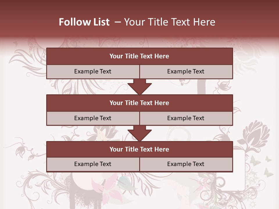 A Red And White Floral Powerpoint Presentation PowerPoint Template