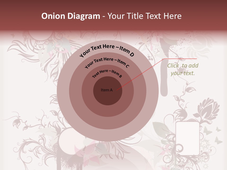 A Red And White Floral Powerpoint Presentation PowerPoint Template