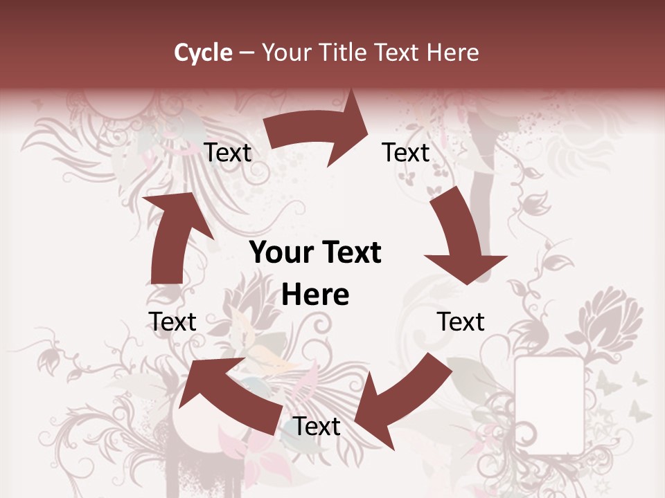 A Red And White Floral Powerpoint Presentation PowerPoint Template