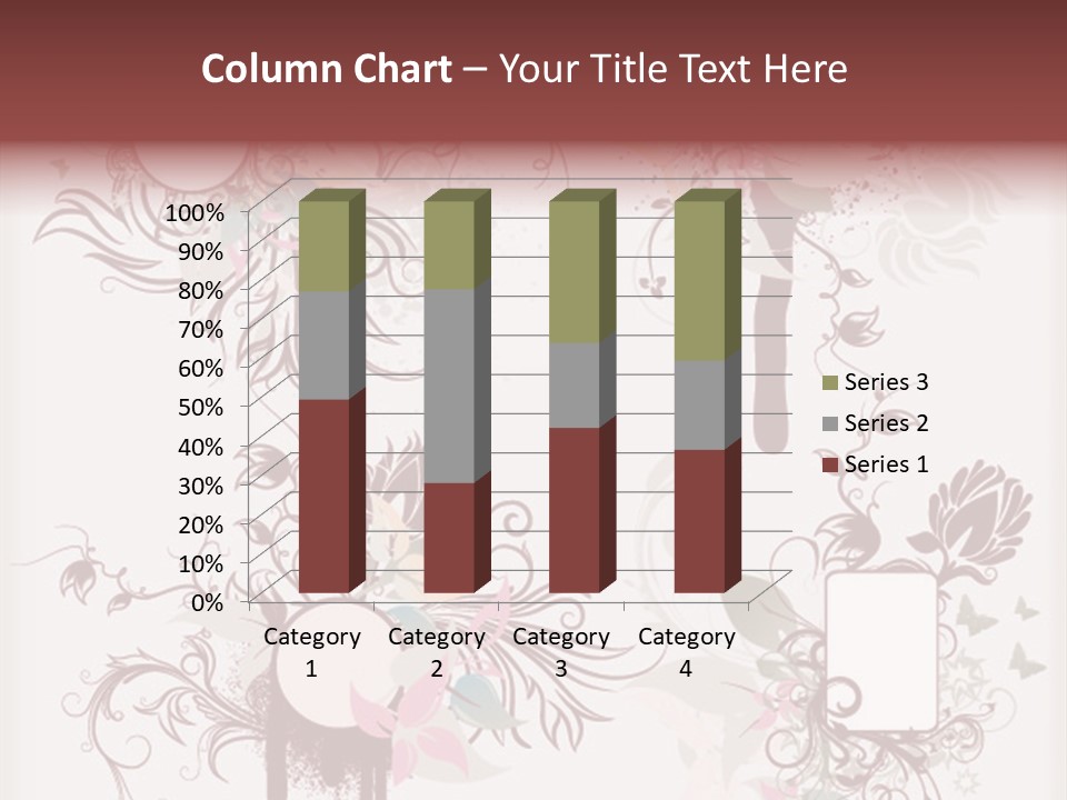 A Red And White Floral Powerpoint Presentation PowerPoint Template
