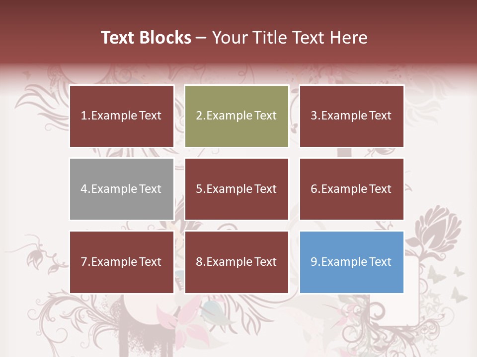 A Red And White Floral Powerpoint Presentation PowerPoint Template