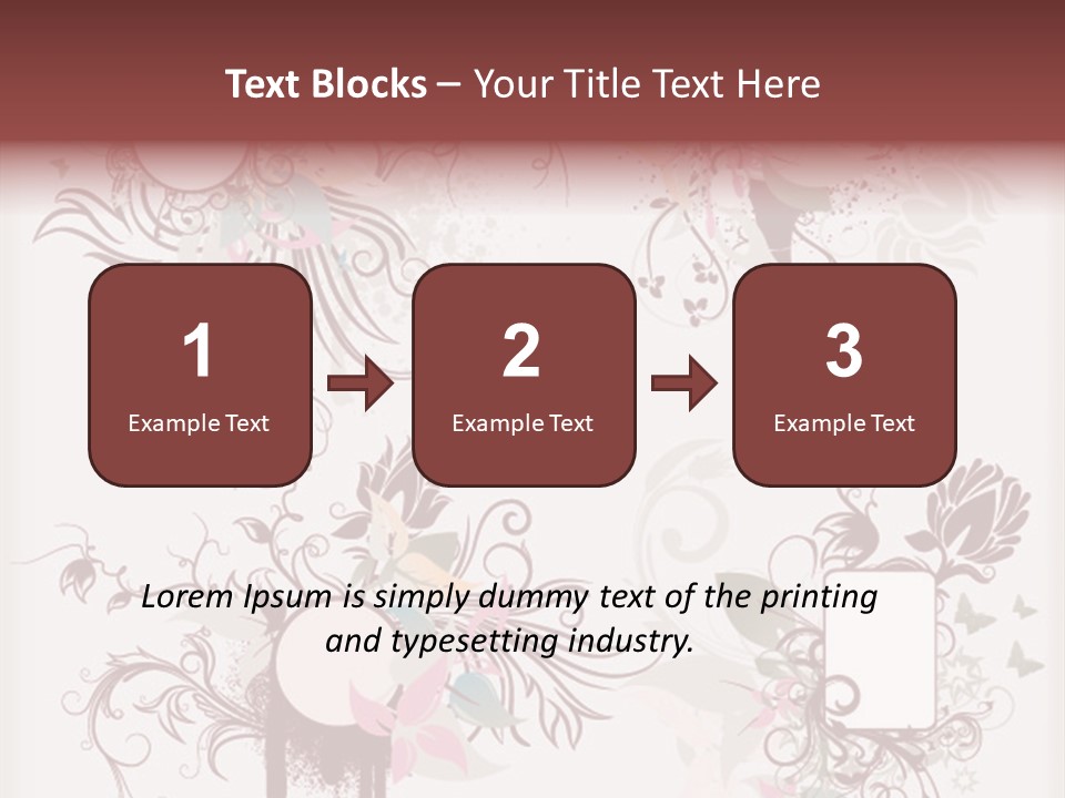 A Red And White Floral Powerpoint Presentation PowerPoint Template