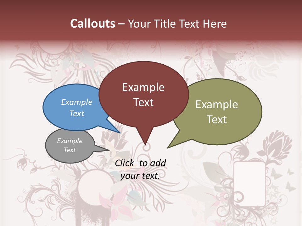 A Red And White Floral Powerpoint Presentation PowerPoint Template