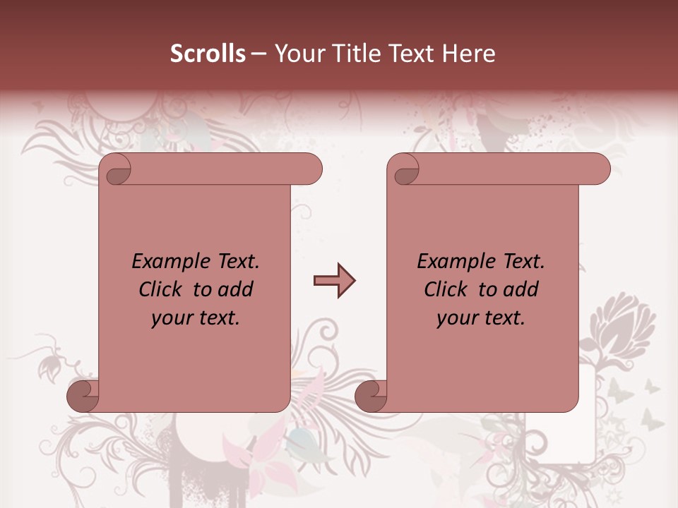A Red And White Floral Powerpoint Presentation PowerPoint Template