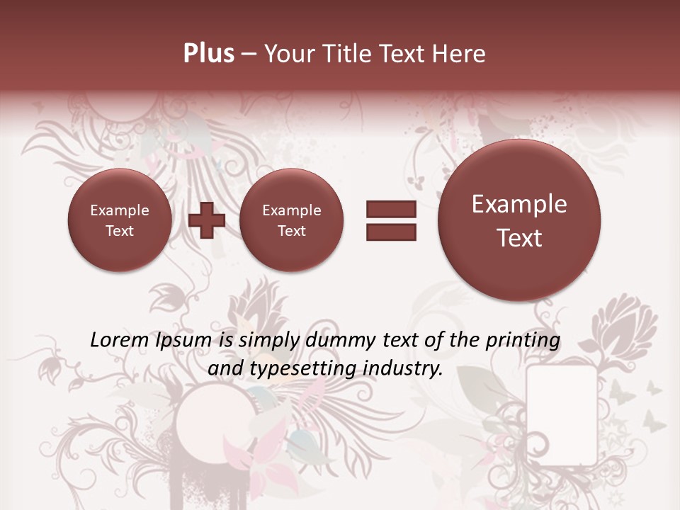 A Red And White Floral Powerpoint Presentation PowerPoint Template