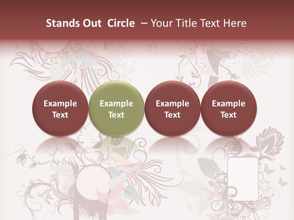 A Red And White Floral Powerpoint Presentation PowerPoint Template