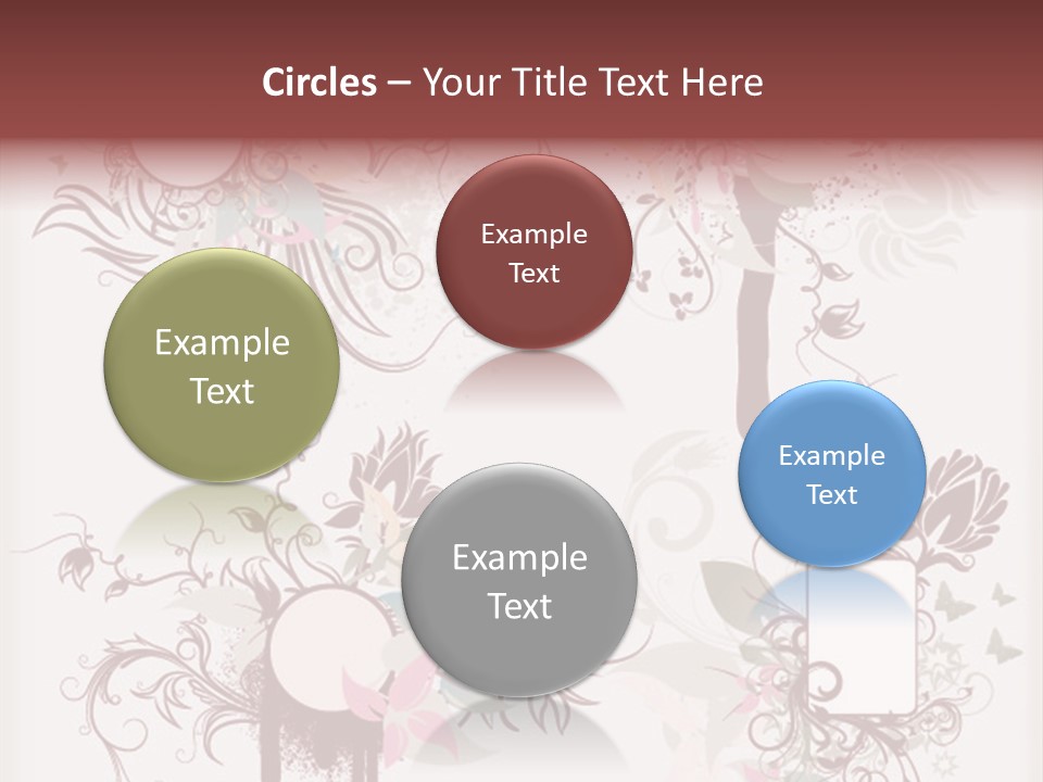 A Red And White Floral Powerpoint Presentation PowerPoint Template