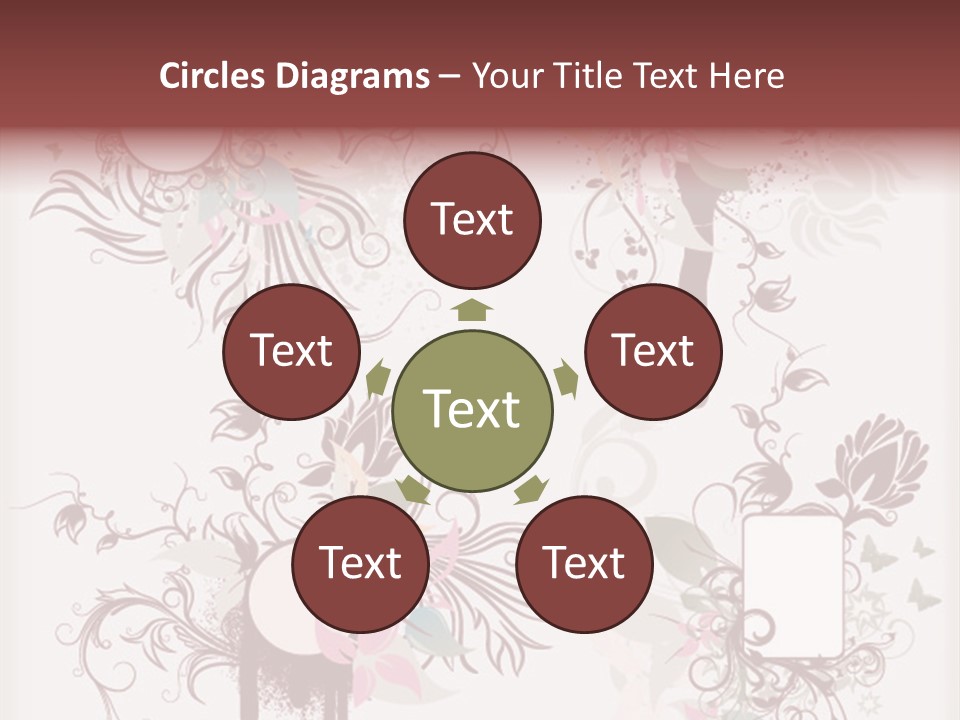 A Red And White Floral Powerpoint Presentation PowerPoint Template