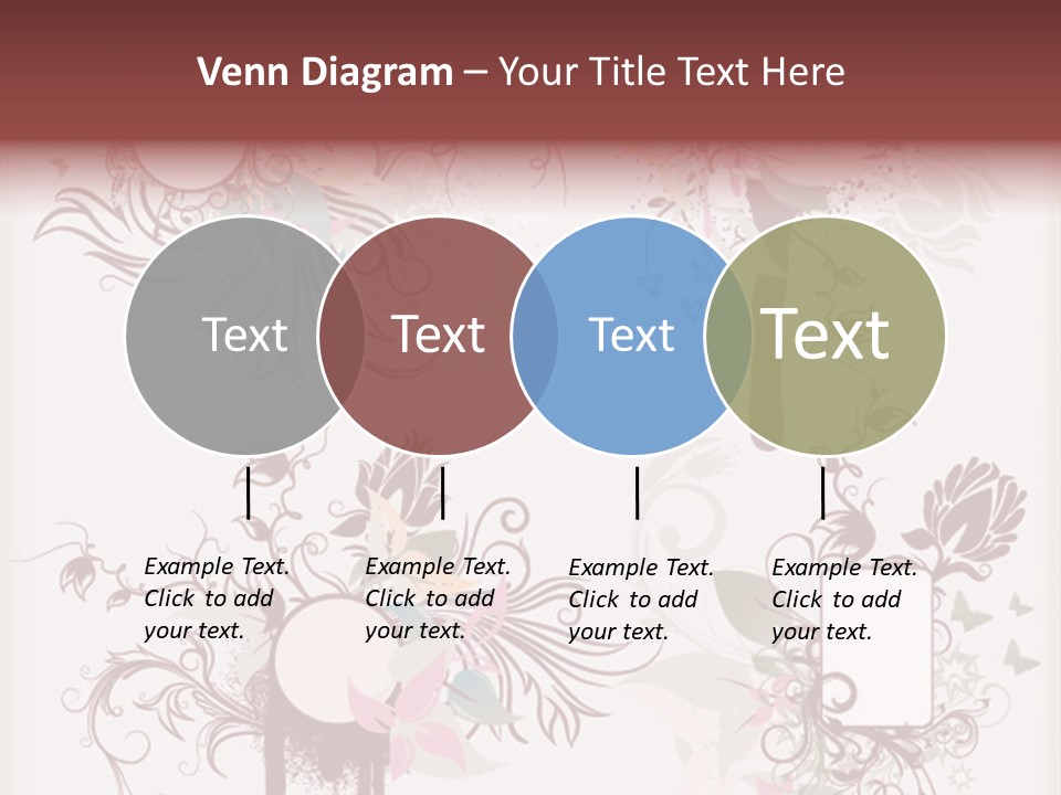 A Red And White Floral Powerpoint Presentation PowerPoint Template