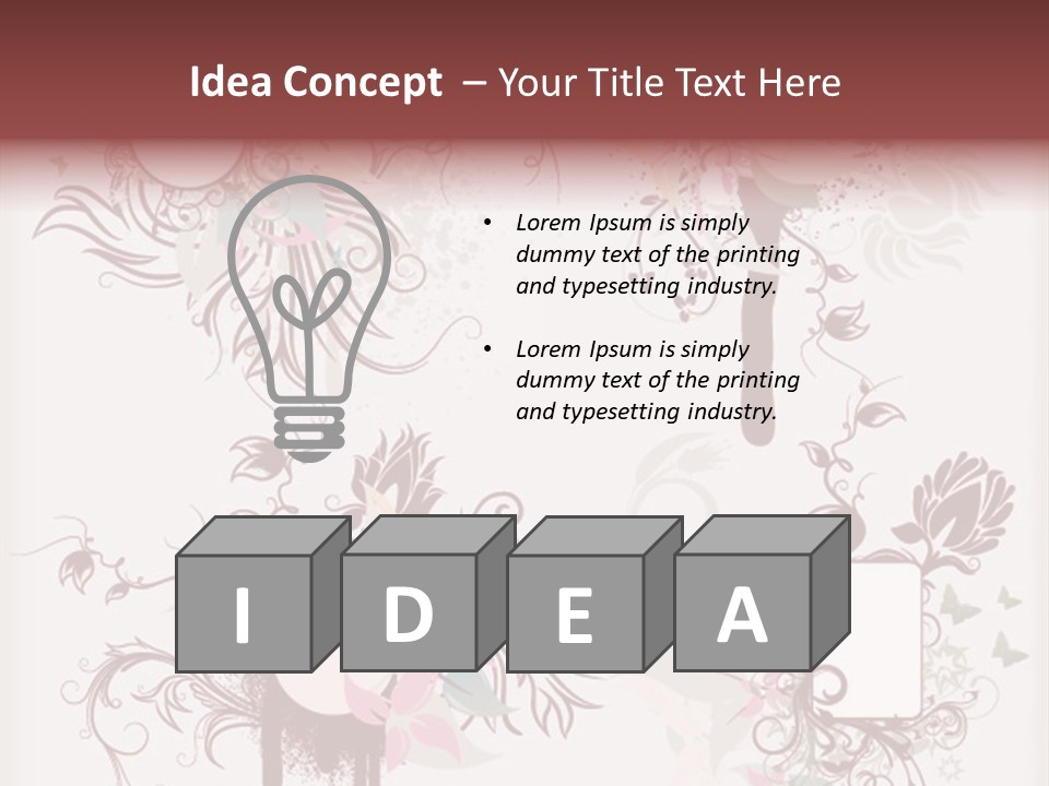 A Red And White Floral Powerpoint Presentation PowerPoint Template