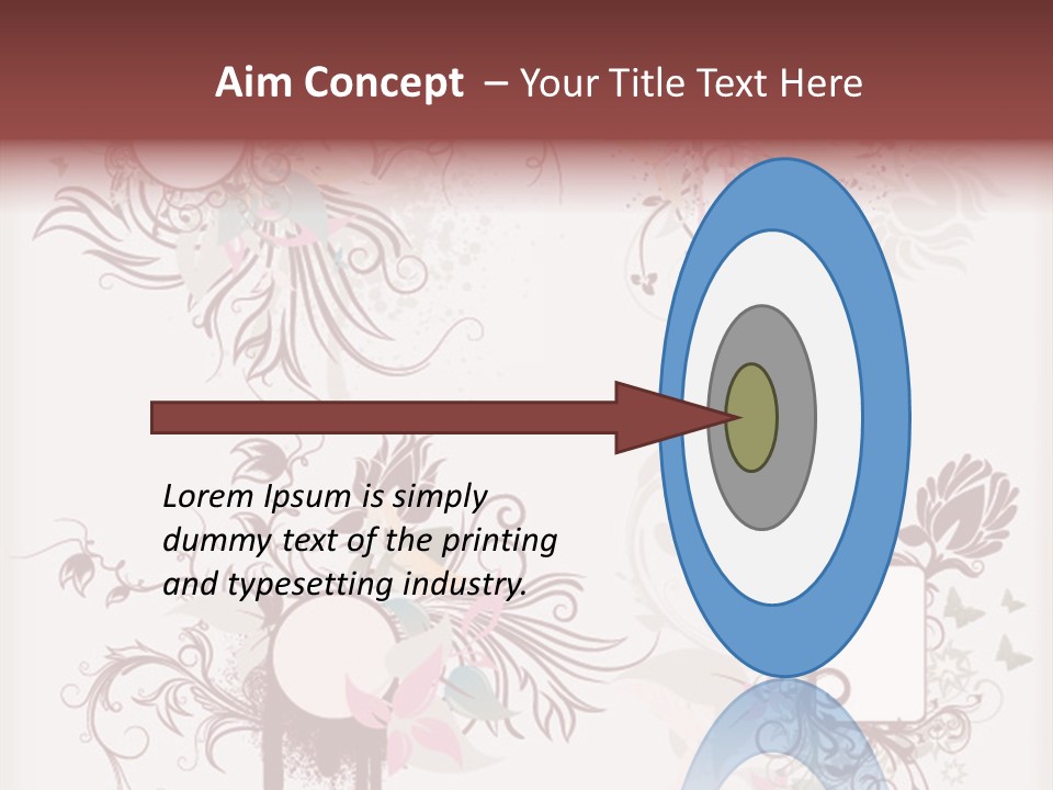 A Red And White Floral Powerpoint Presentation PowerPoint Template