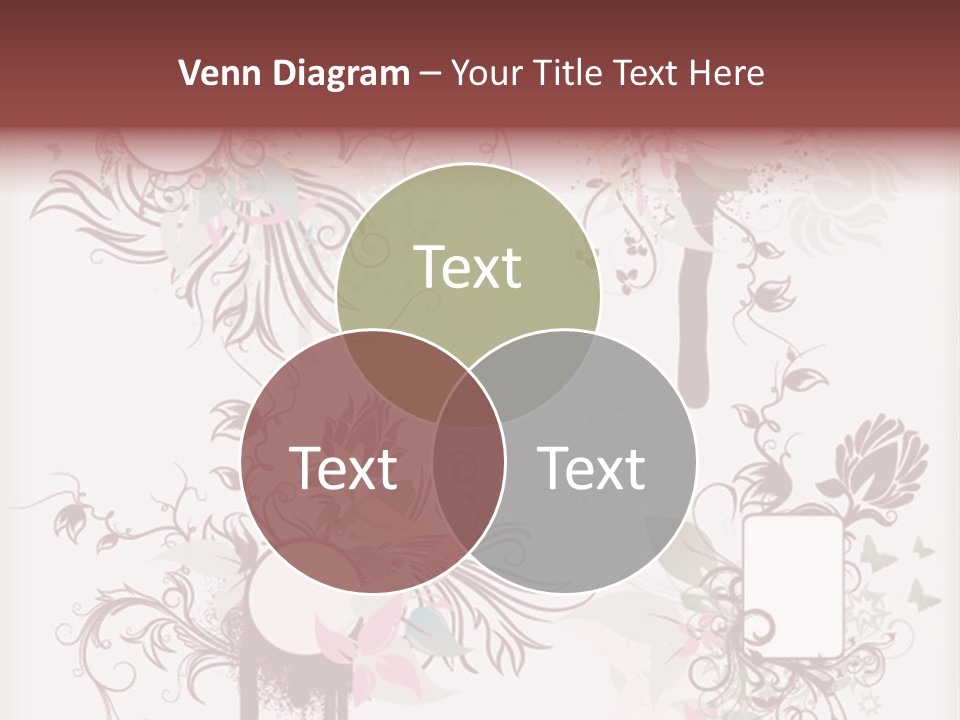 A Red And White Floral Powerpoint Presentation PowerPoint Template