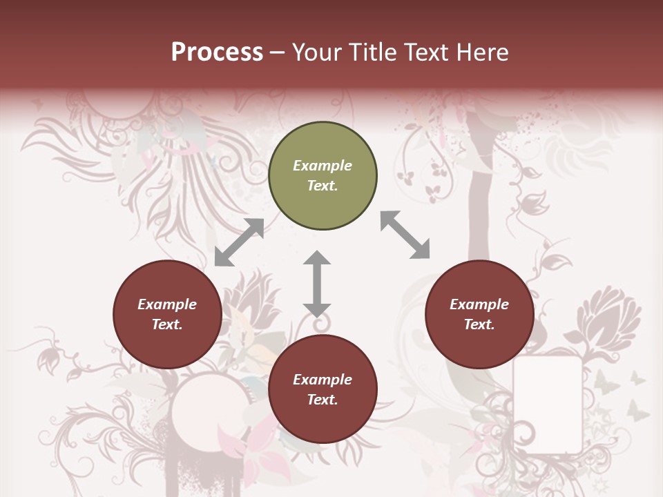 A Red And White Floral Powerpoint Presentation PowerPoint Template