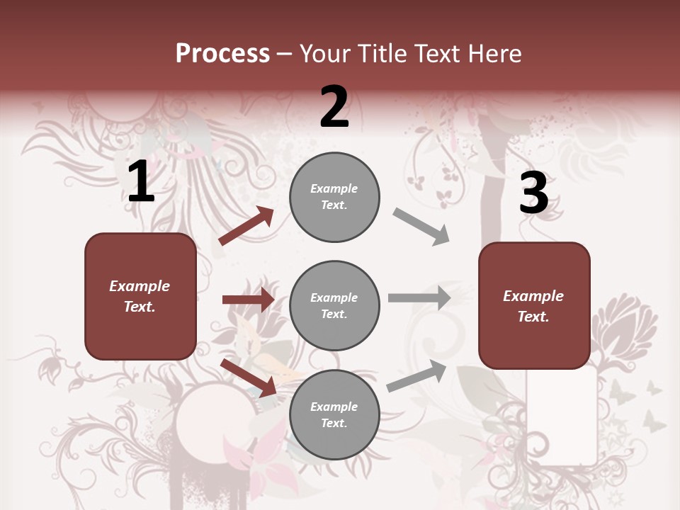 A Red And White Floral Powerpoint Presentation PowerPoint Template