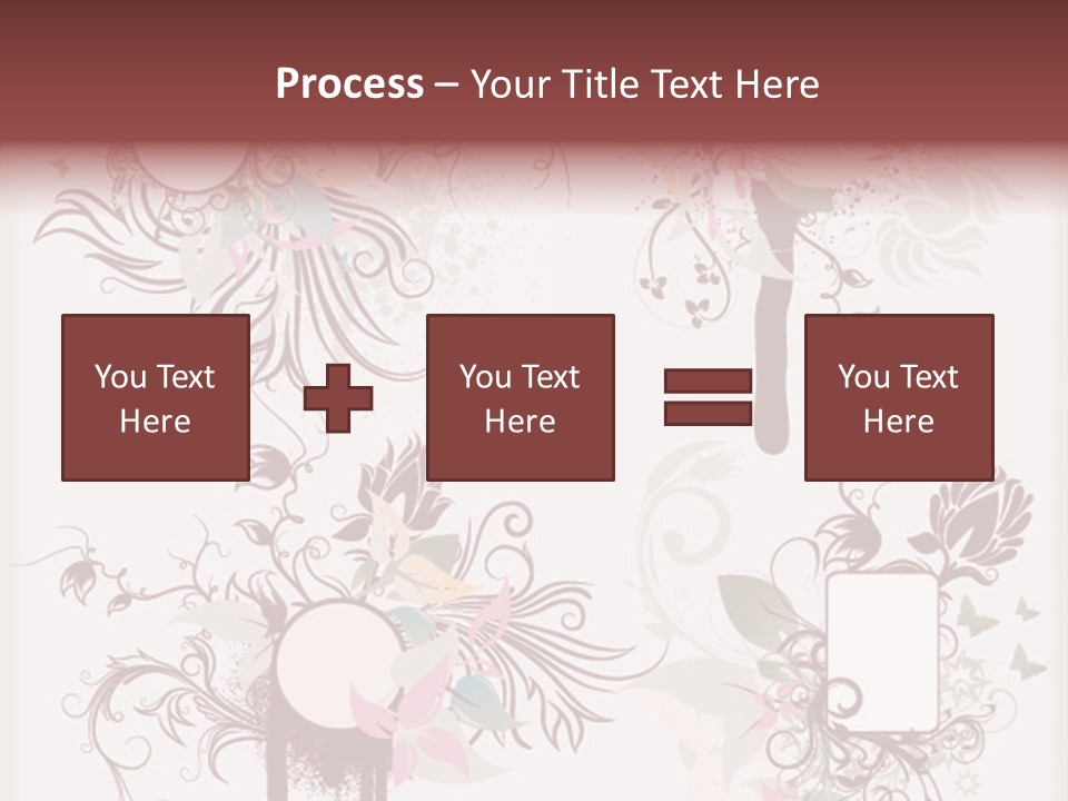 A Red And White Floral Powerpoint Presentation PowerPoint Template