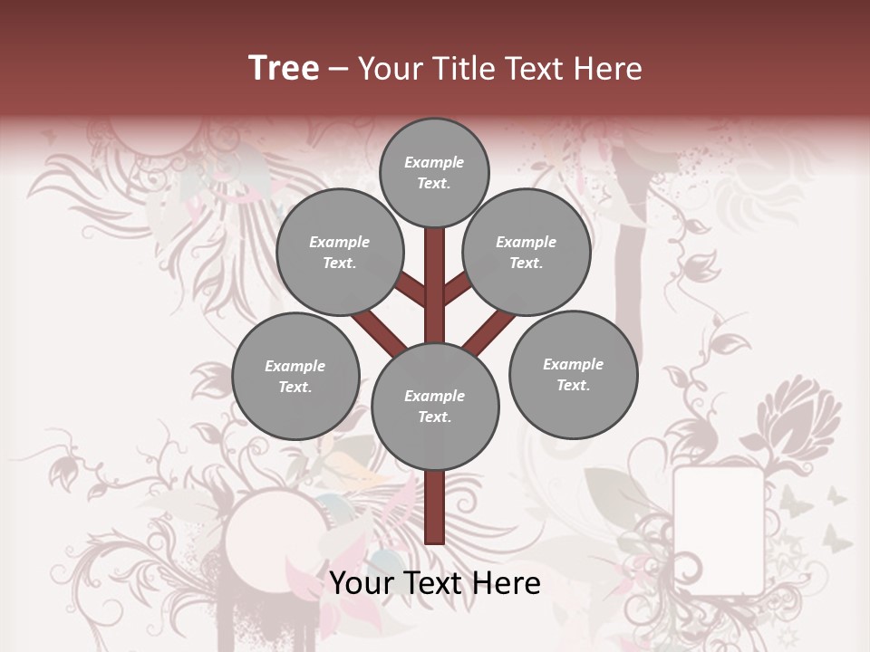 A Red And White Floral Powerpoint Presentation PowerPoint Template